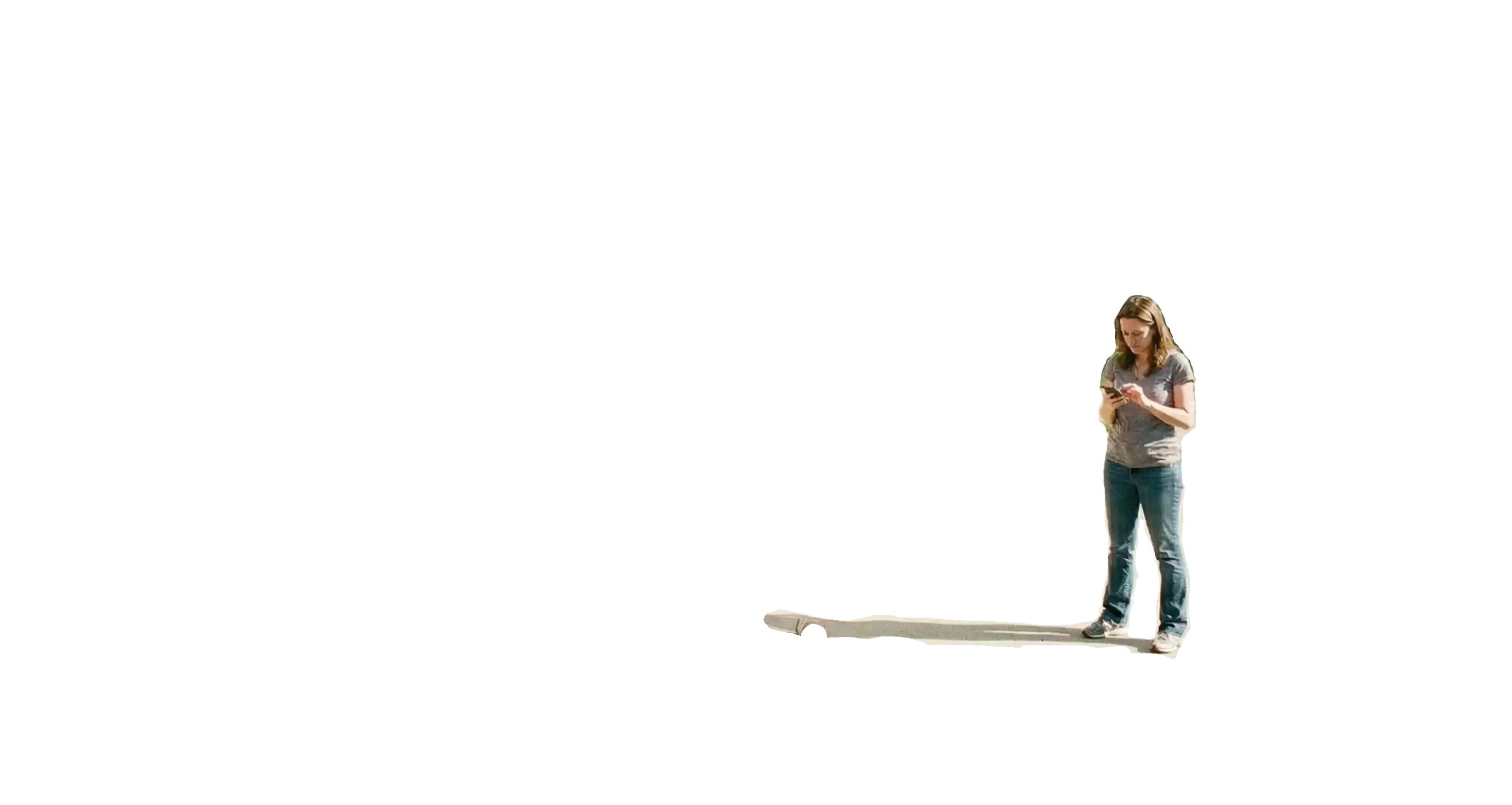 Woman booking on her phone