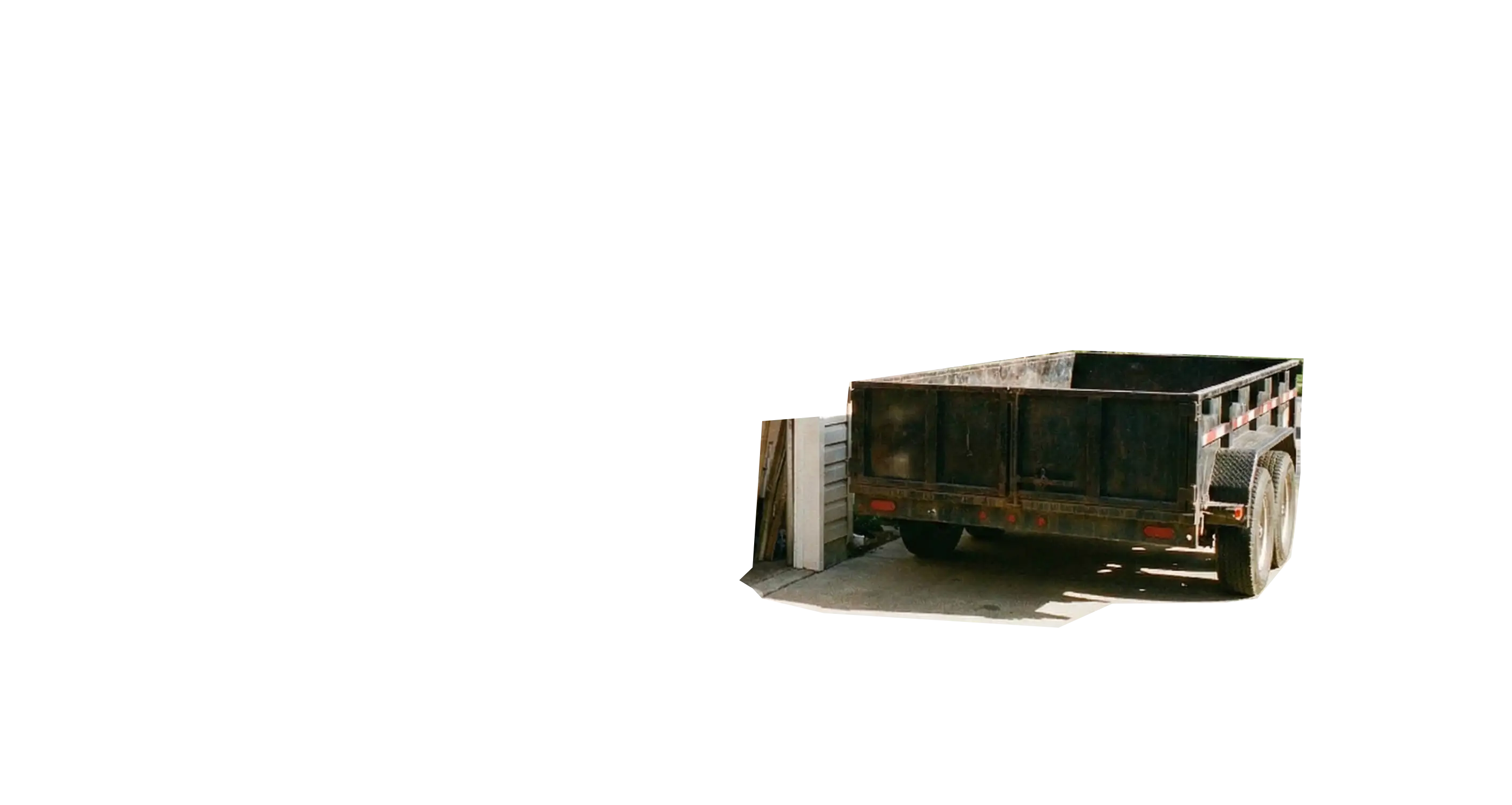 Dump trailer arrives